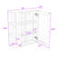 Armoire de rangement murale à miroir avec tablettes de rangement-1177437921