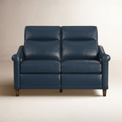 Elizabeth 58" Genuine Leather Power Reclining Loveseat