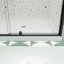 Porte de douche en verre pivotante avec cadre pivotant et installation réversible Piovt
