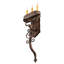 Rustic Lodge Steel Candle Wall Light