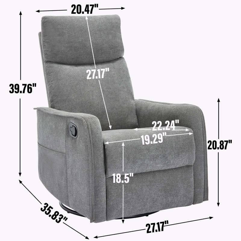 Recliner Chair, Gray
