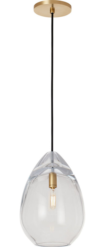 Alina Accent Pendant, 156.5" H x 8.5" W x 8.5" D, Hand Rubbed Antique Brass, No Lamp