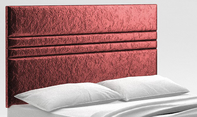 Elsa Upholstered Headboard, Mulberry, Small Single