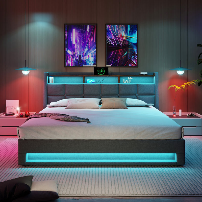 Bed, Double (4'6), Grey