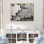 Abstrait corail noir et blanc abstrait II, reproduction sur toile