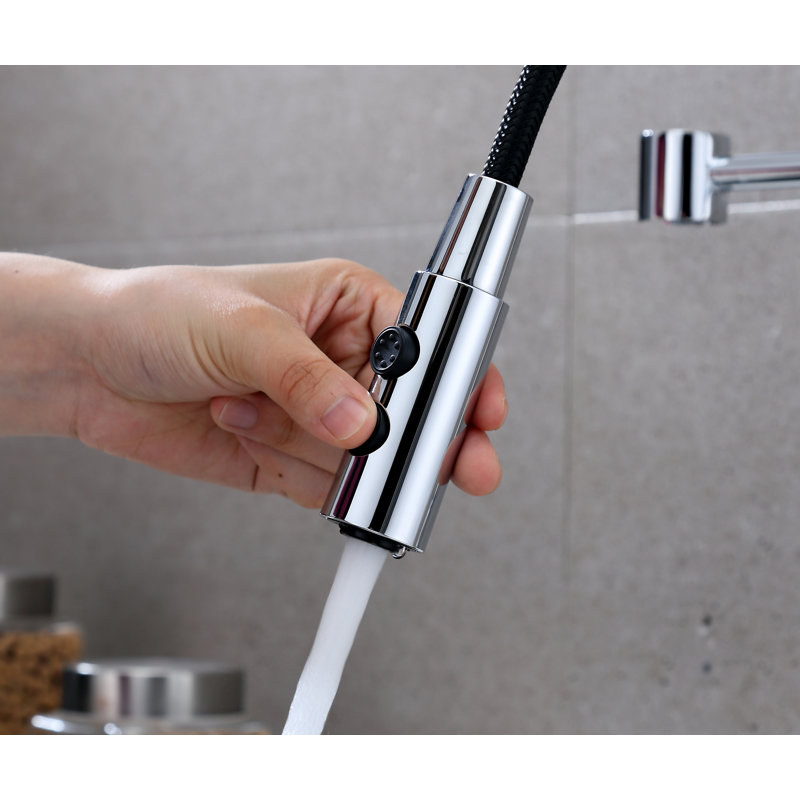 RunFine Group Lincoln Pull Down Kitchen Faucet, Chrome