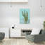 Désert, cactus bleu sarcelle, ciel, minimaliste, moderne, paisible, cactus, paysage naturel, reproduction d'art mural-129970816
