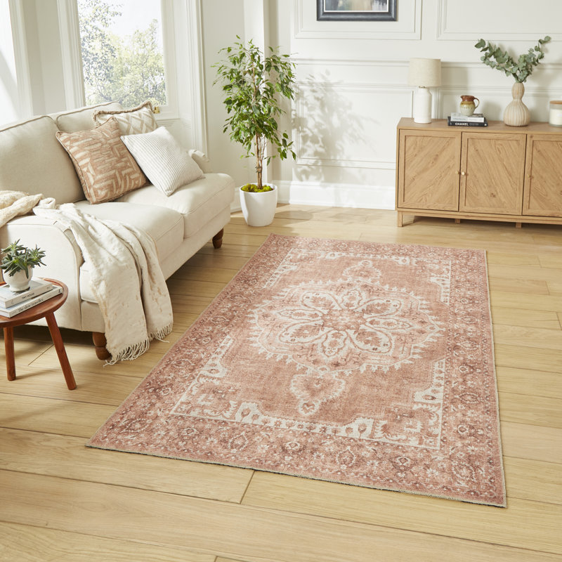 Vintage Look Digitally Printed Area Rug, Rectangle 152 x 230 cm