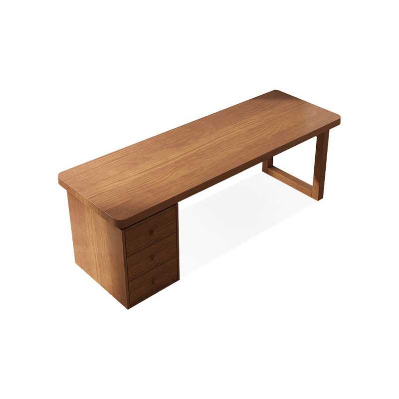 Bureau rectangulaire moderne et simple avec armoires, H 29,53 po x l 78,74 po x P 23,62 po, Gauche