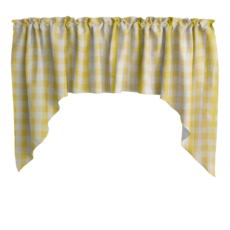 Cantonnière Gingham, Jaune