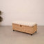 Banc de rangement rembourré en osier avec coussin amovible Leimomi-379316579