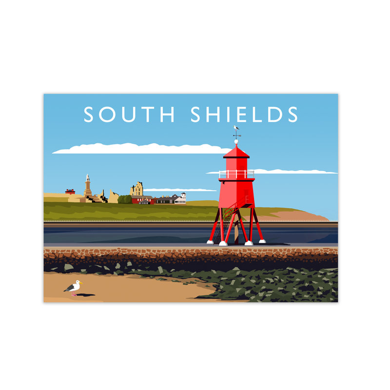 South Shields by Richard O'Neill - Print, 30cm H x 42cm W