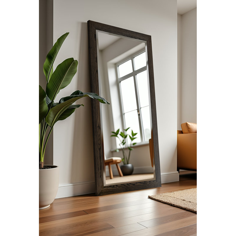 Ozark Hardwood Beveled Mirror, Ebony