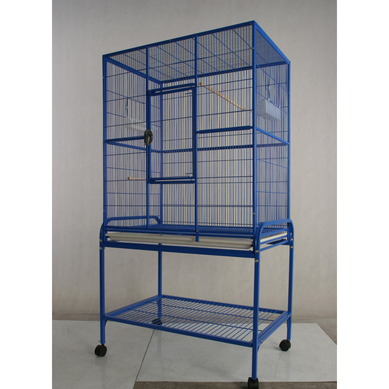 Cage de vol et support bleu, Bleu