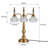 3‑Light Antique Brass Table Lamp