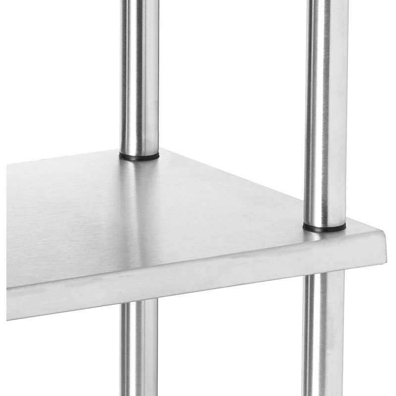Ensemble de 2 tablettes de rangement rectangulaires en acier inoxydable 2 pièces Gaspard