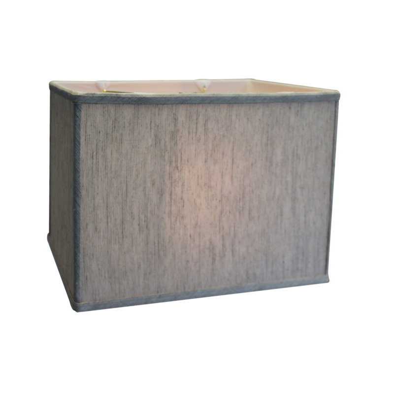 Abat-jour rectangulaire en lin H 10 po x l 8 po (araignée), Avoine texturée, H 10 po x l 14 po x P 8 po