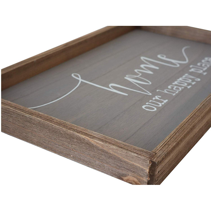 Enseigne murale en bois Home Our Happy Place