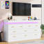 Commode 10 tiroirs l 63 po avec station de charge et lumières DEL-639071824