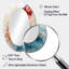 Red Teal - Fractale abstraite - miroir mural moderne ovale-152400260