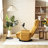 Rotatable Chair With Adjustable Options, Yellow Metal, Soft Filled Seat Cushion 360 Degree Turning Lounge Chair, Settings, Comfort Padding Textile-1094383446