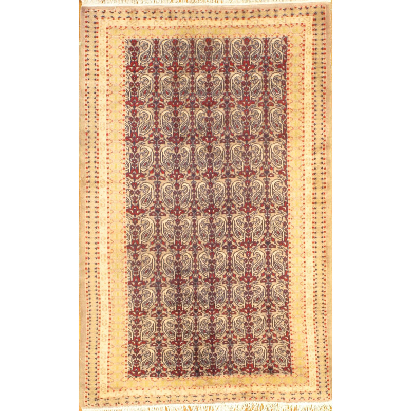 Mareesha Cotton Oriental Area Rug in Red
