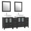  Ensemble de meuble-lavabo double 72 "avec miroir-23188986