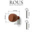 Bouton d'armoire rond en aluminium de style moderne Mid-Century ROUS Hardware, cuivre (brun), 1 pièce-110977955