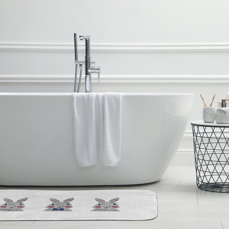 Tapis de bain Byrdsong, Bleu, L 21 po x L 34 po