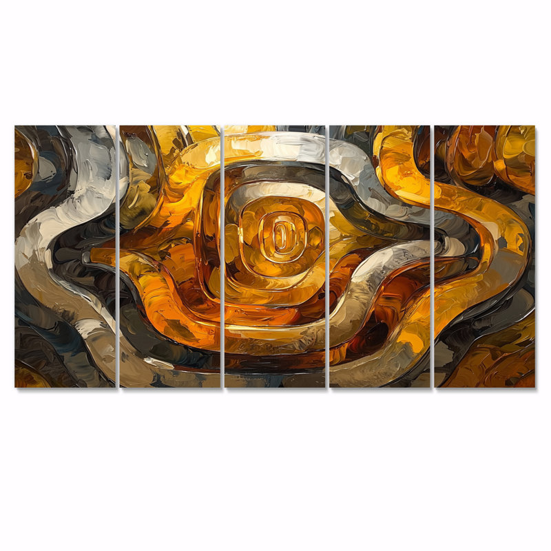 Ojani - décoration murale Mid-Century - art mural moderne, H 32 po x l 80 po, 5