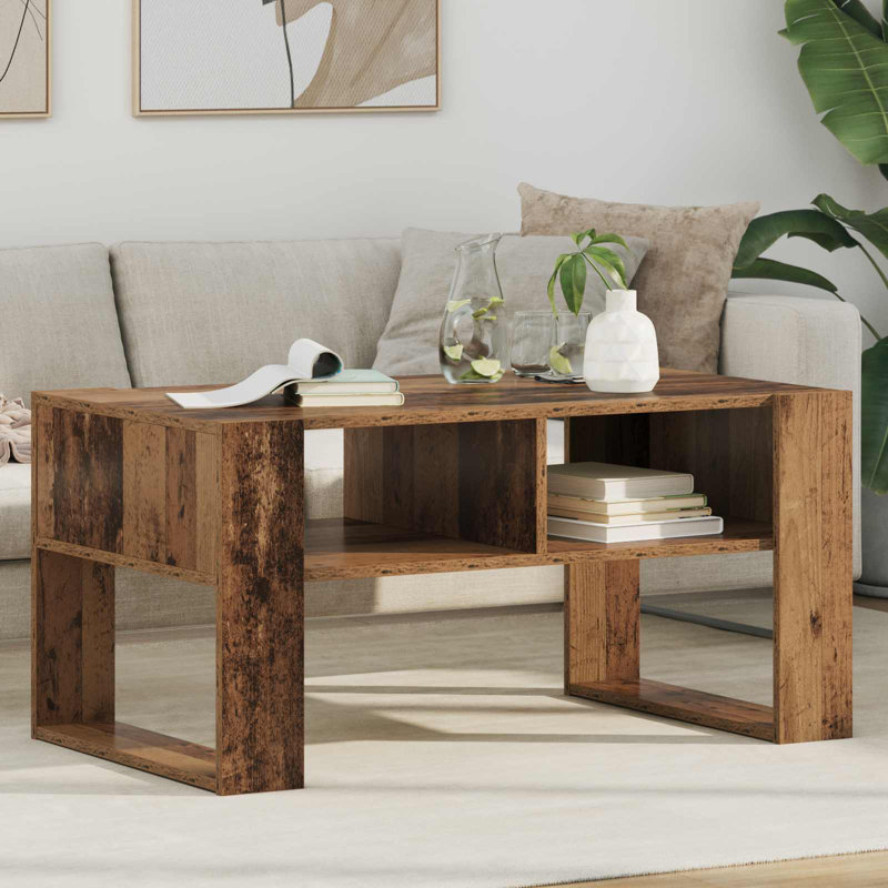 Coffee Table with Storage, Old Wood, 45cm. H x 92cm. L x 53cm. W