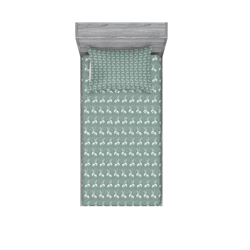 Ensemble de draps Victorian Swirled Hearts, Ensemble de draps pour lit simple TG avec drap-hou