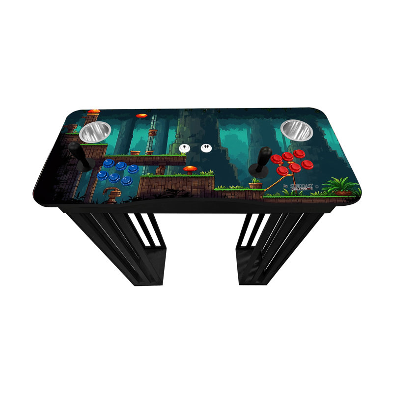 Machine d'arcade à piédestal avec 5000 jeux et support, Noir