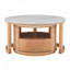 Table basse gigogne avec rangement à 2 niveaux et 1 tiroir