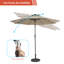 Parasol de marché éclairé 108,00 po Donyu-609550025