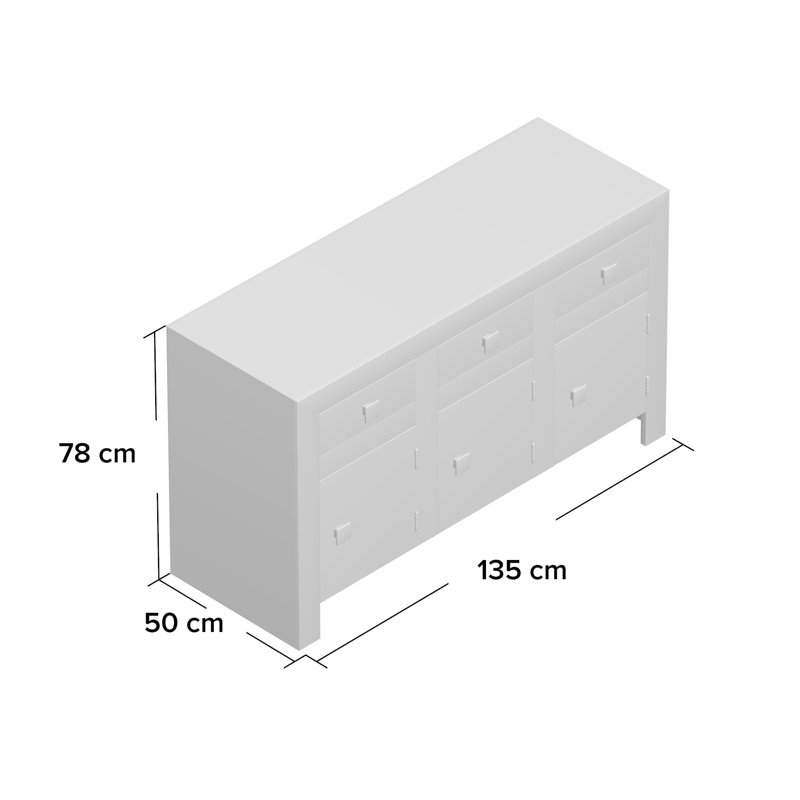 Cicero 135cm Solid Wood Sideboard