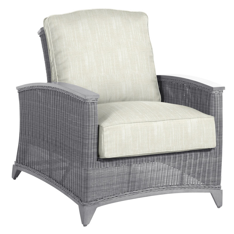 Astoria Patio Chair with Cushions, Rollo Chambray InsideOut® Linen, Welt, Astoria #24 Oyster