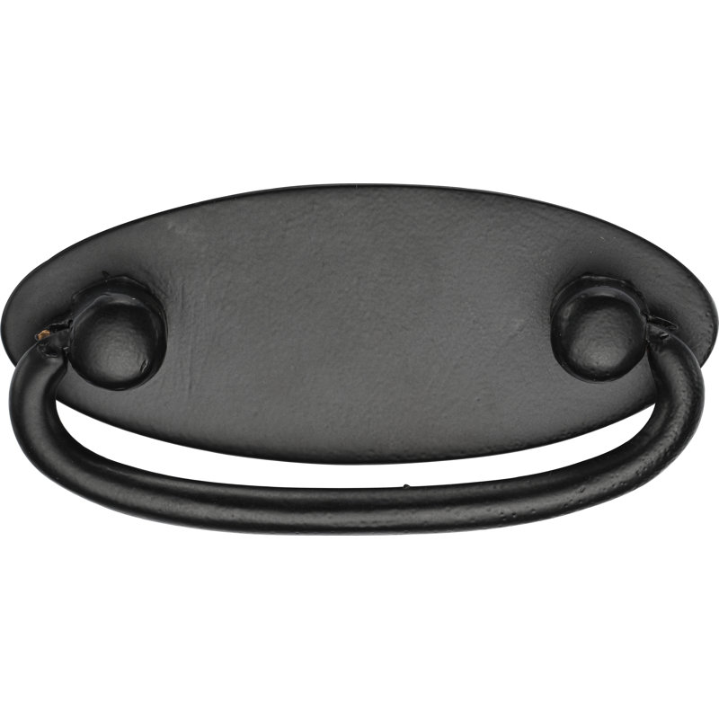 Drop Pull On Oval Plate, Black