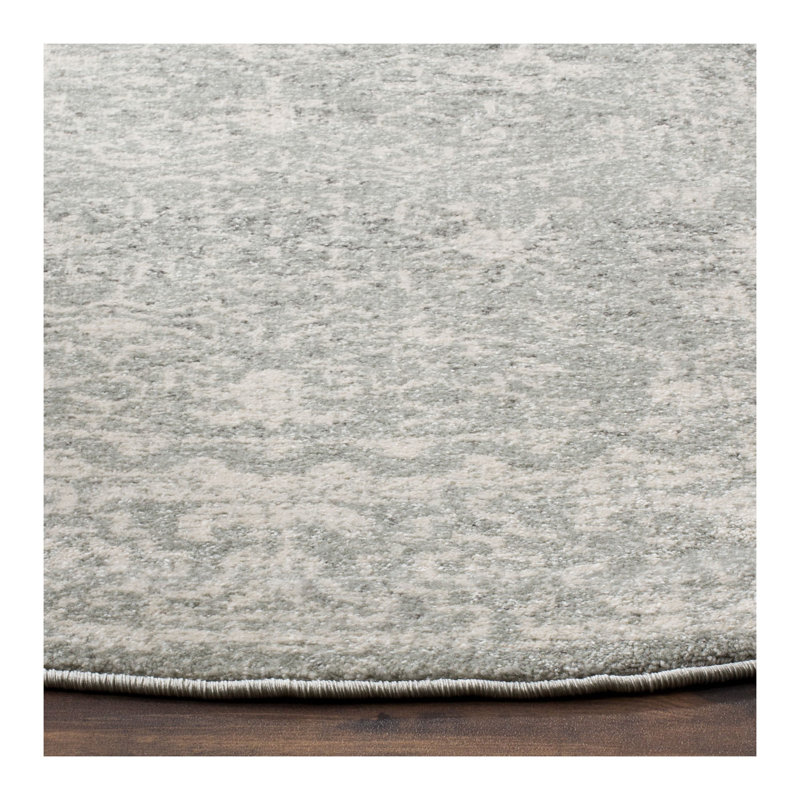 Tapis oriental argent / ivoire Paschke, Rond 5 pi 3 po