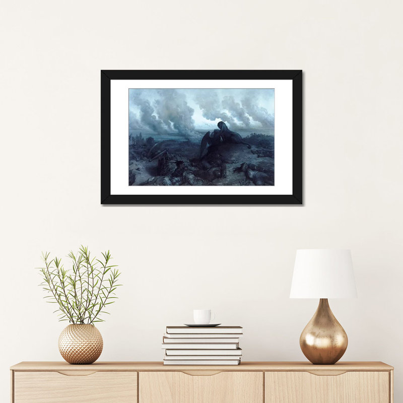 « the enigma, 1871 », impression sur toile, H 16 po x l 24 po x P 1 po, Papier d'art encadré noir, Blanc
