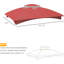 Auvent de remplacement pour pavillon de jardin extérieur 10 pi x 12 pi, rouge vin, 2 toits avec drain et remplacement de circulation d'air actif 12 pi, qualité de ventilation de drainage rouge