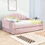 Tamez Full Wooden Daybed Frame with Shall Shaped Backrest and Trundle-1494091386