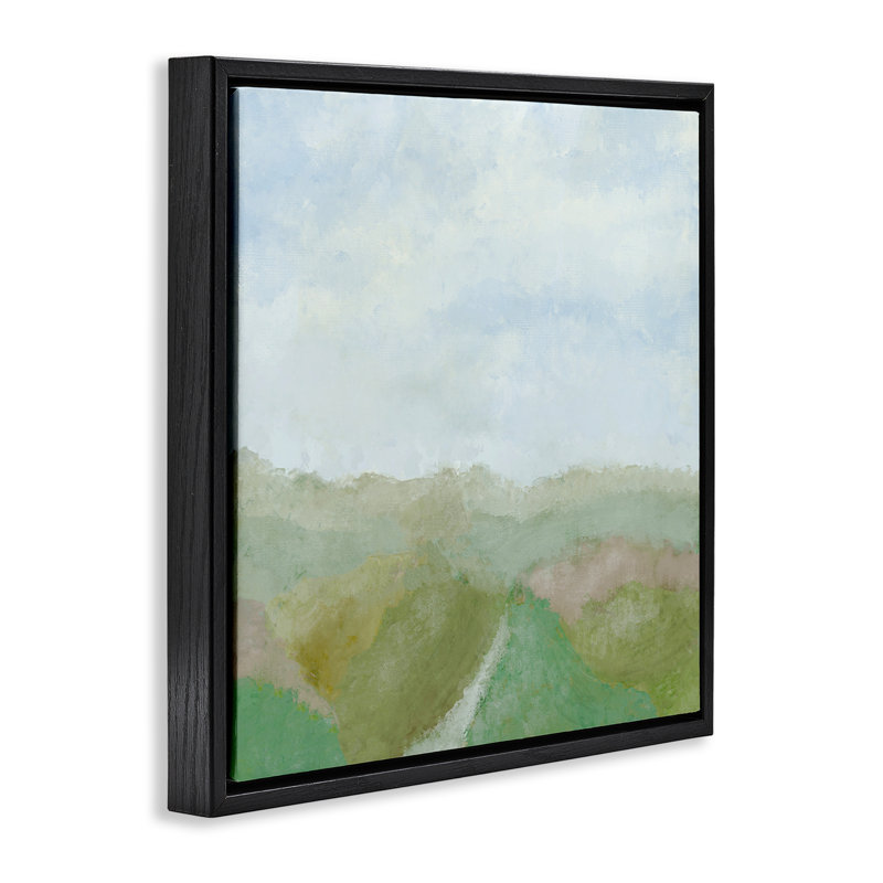 Cadre flottant Love Is My Valley, design par J: L Design, H 18 po x l 18 po, Cadre flottant noir de jais