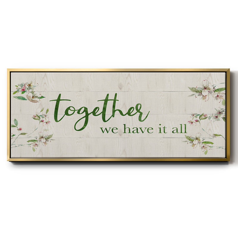 Together- Framed Canvas, 20" H x 50" W