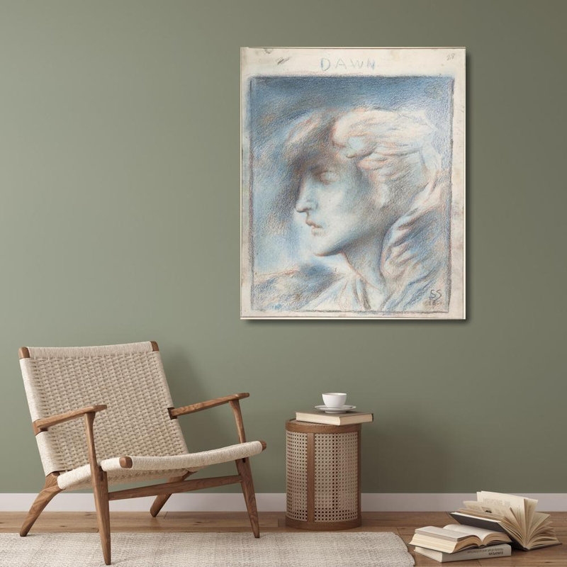 "Dawn" par Simeon Solomon - Art mural sur toile tendue avec châssis, H 40 po x l 28 po