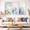 Lavande aux couleurs de fleurs sauvages - Bouquet 3 panneaux d'art mural