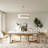 Modern White Faux Marble Dining Table with Double Pedestals Base Pre-Assembly-1827656890