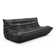 Armless Large Microfiber Leather 3-Seat Bean Bag Sofa