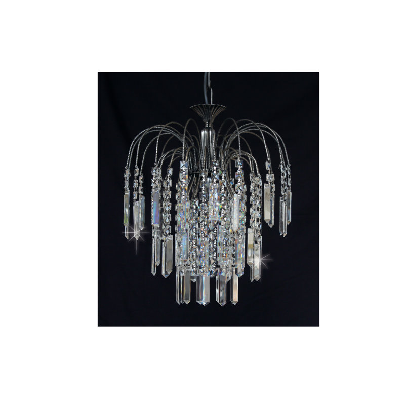 1 - Light Antique Nickel Crystal Pendant