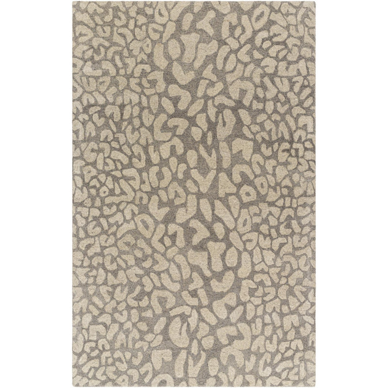 Bauwine Wool Animal Print Indoor Rug, Rectangle 9' x 12'